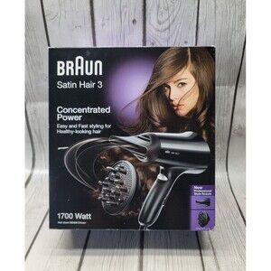 BRAUN Satin Hair 3 Concentrated Power Hair Dryer HD330 Diffusor 1700W